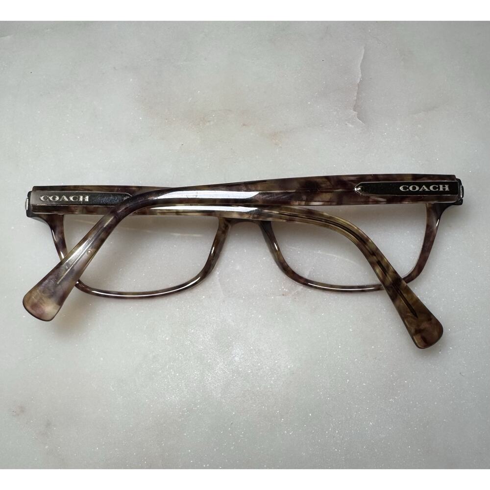 Coach Eyeglasses HC 6065 5287 Confetti Light Brown 51-17-135 Prescrip Case - Picture 4 of 8